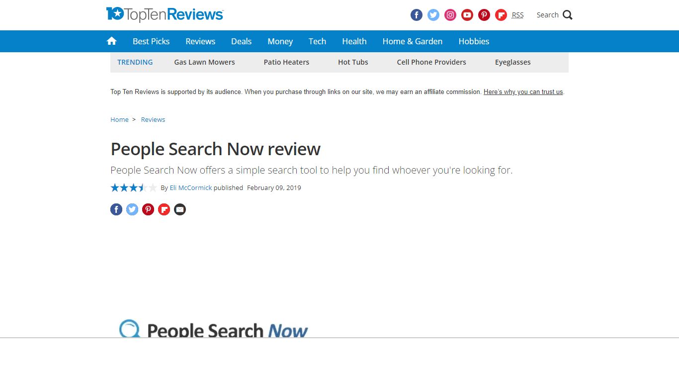 People Search Now review | Top Ten Reviews